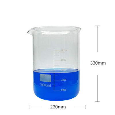 Copo de laboratório de medição de vidro 10000 ml frasco multimédia de reagente personalizável
