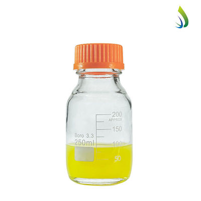 Laboratório personalizável 250 ml Botão de reagente para armazenamento de mídia de vidro de parafuso amarelo de fundo redondo