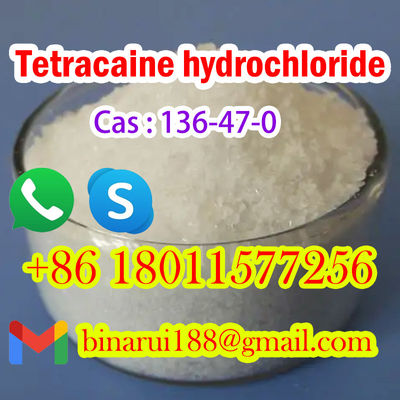 CAS 136-47-0 Cloridrato de tetracaína / HCl de tetracaína Matérias-primas farmacêuticas